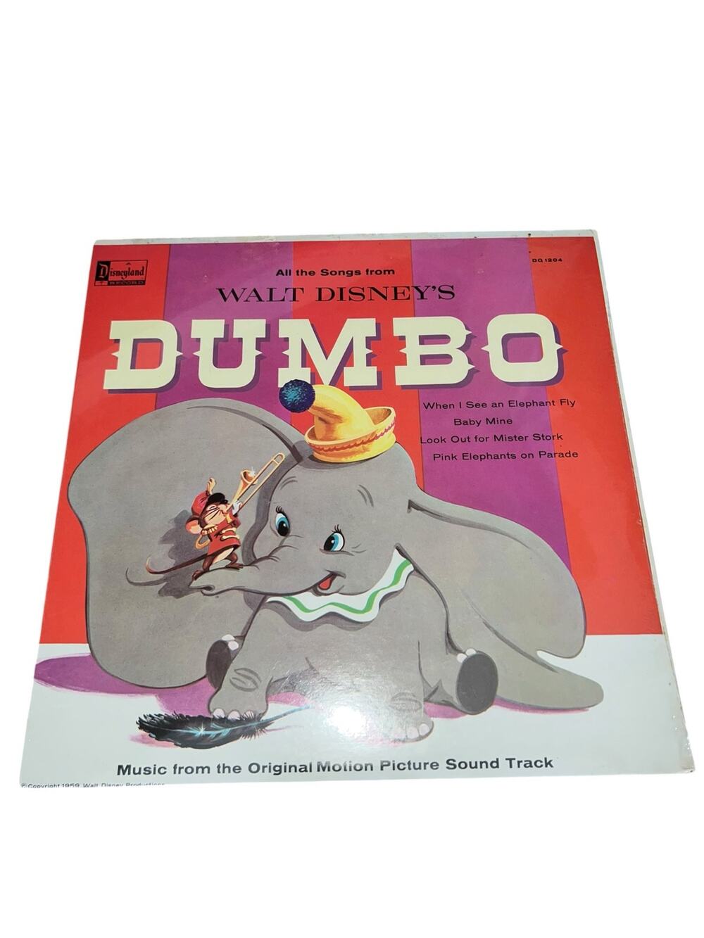 Walt Disney's DUMBO 1963 Vinyl Motion Picture Soundtrack - 1204 Vintage Sealed